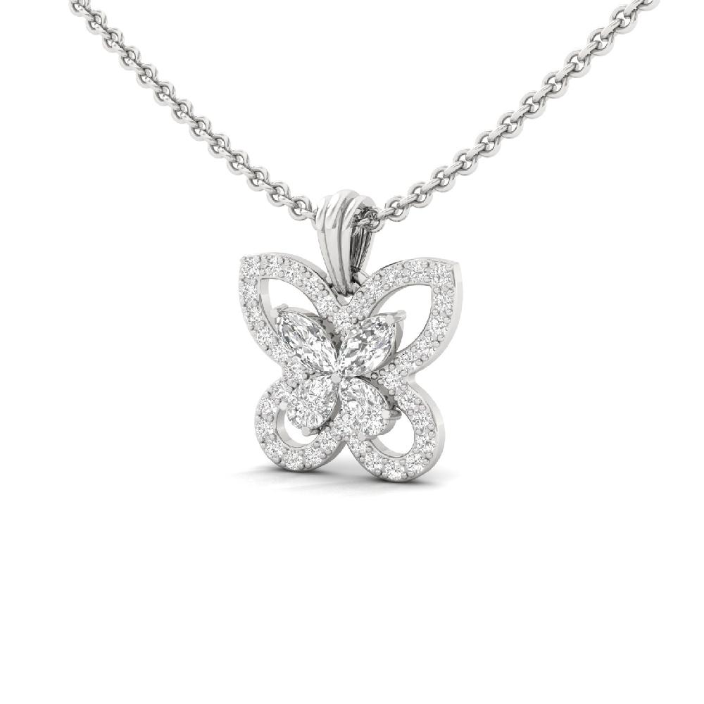 Butterfly Diamond Pendant 