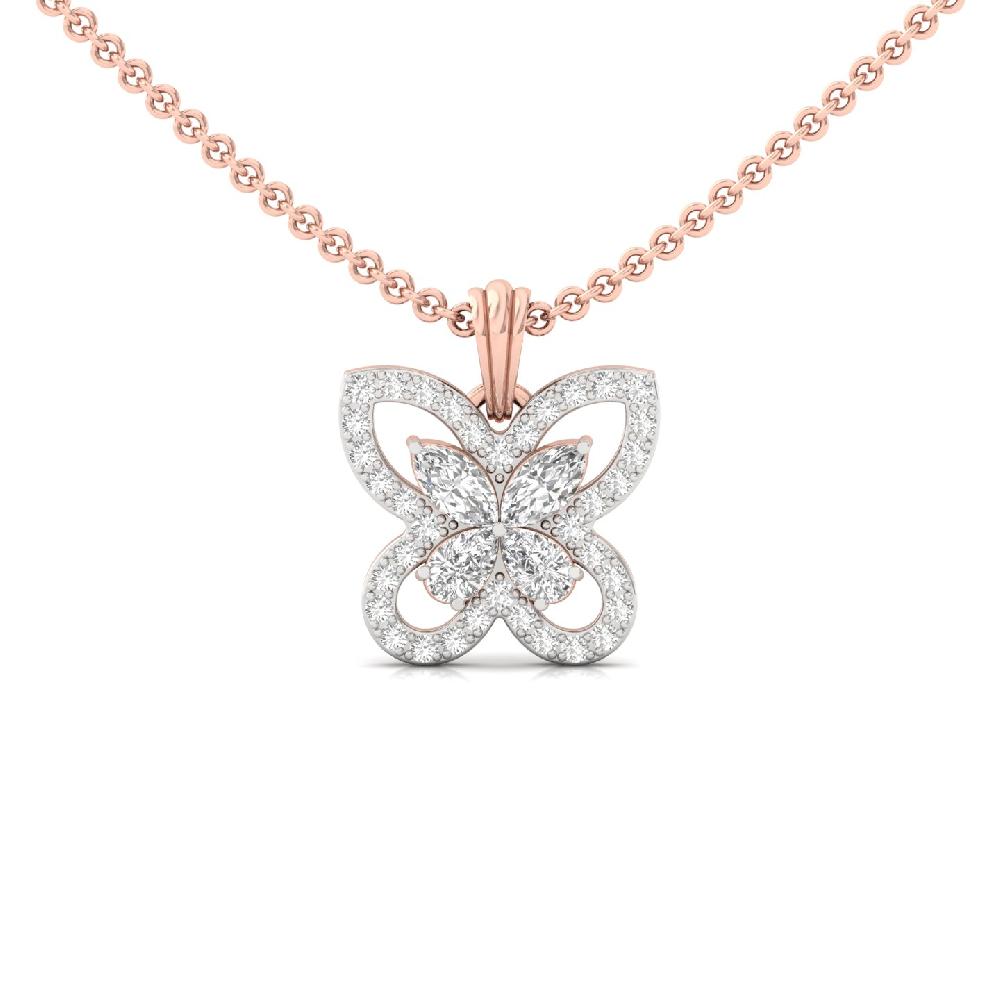 Butterfly Diamond Pendant 