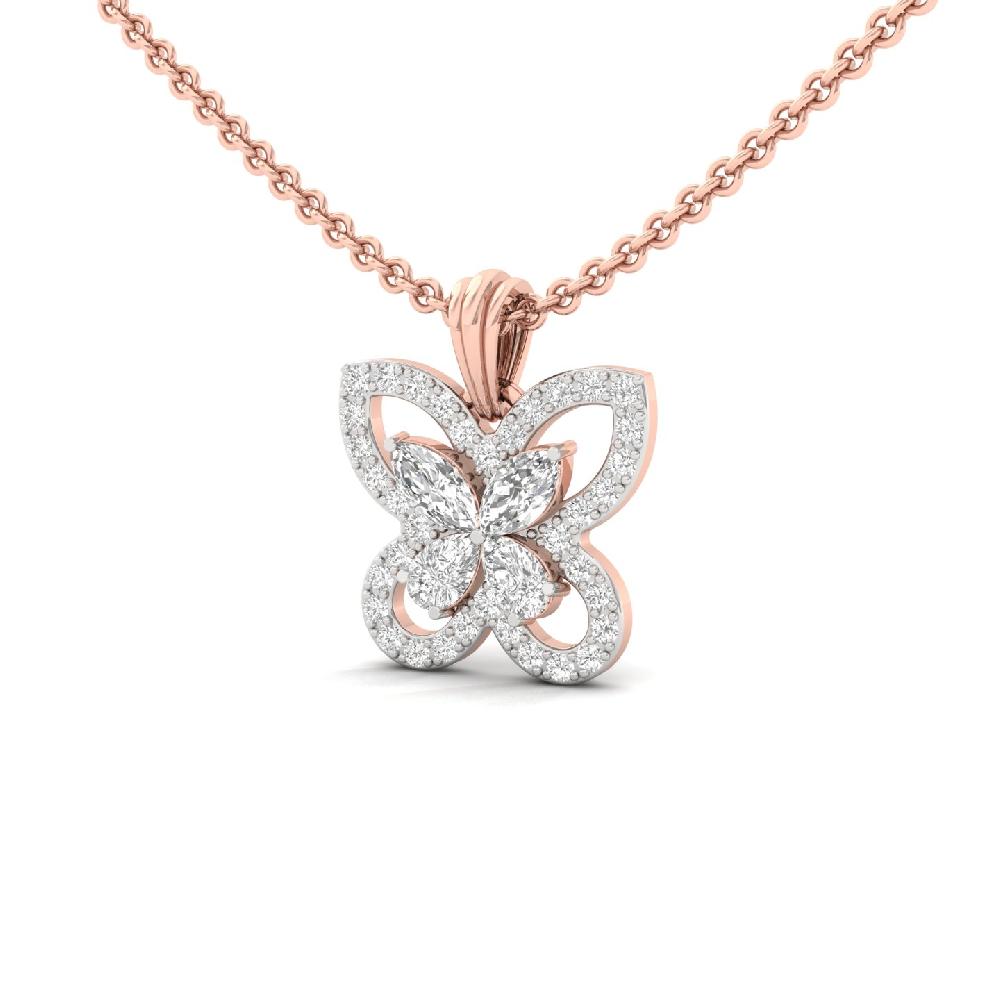 Butterfly Diamond Pendant 