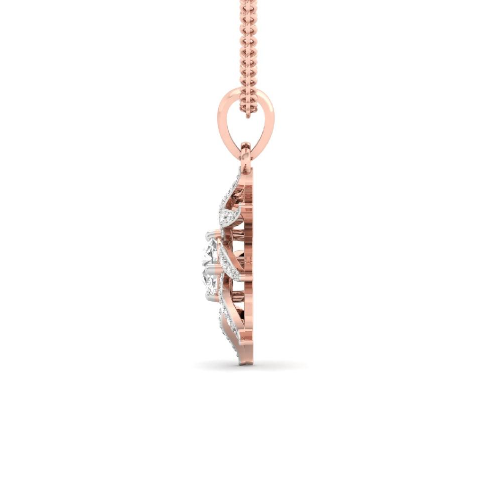 SolRadiance 0.50 CT Round Diamond Sunburst Pendant in Silver