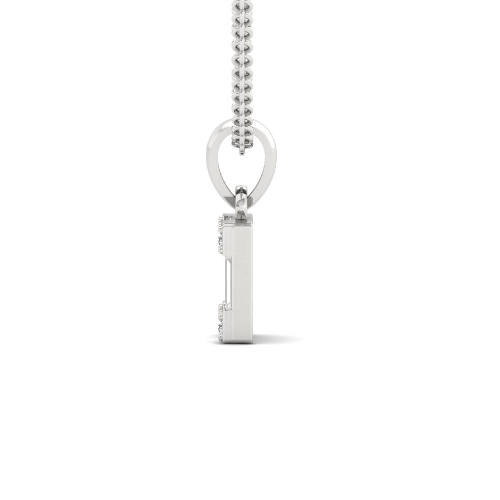 Baguette Cut Rectangle Lab Grown Diamond Pendant 