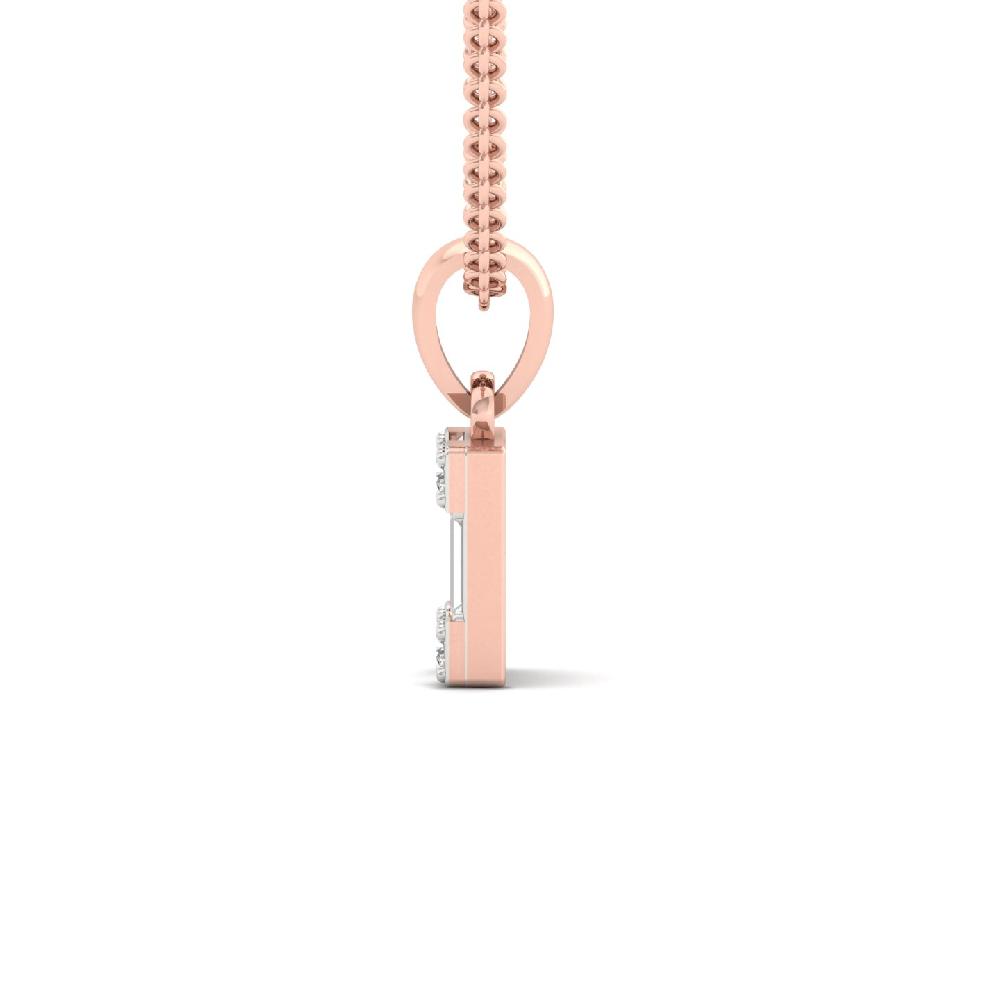 Baguette Cut Rectangle Lab Grown Diamond Pendant 