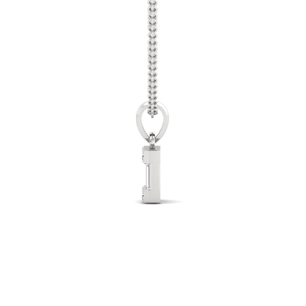 Baguette & Round Cut CVD Lab Grown Diamond Pendant