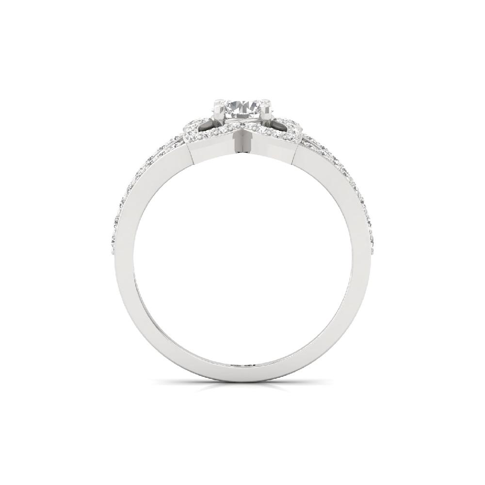 0.520 Ct Round Cut Floral Majesty Designer CVD lab grown Diamond Ring