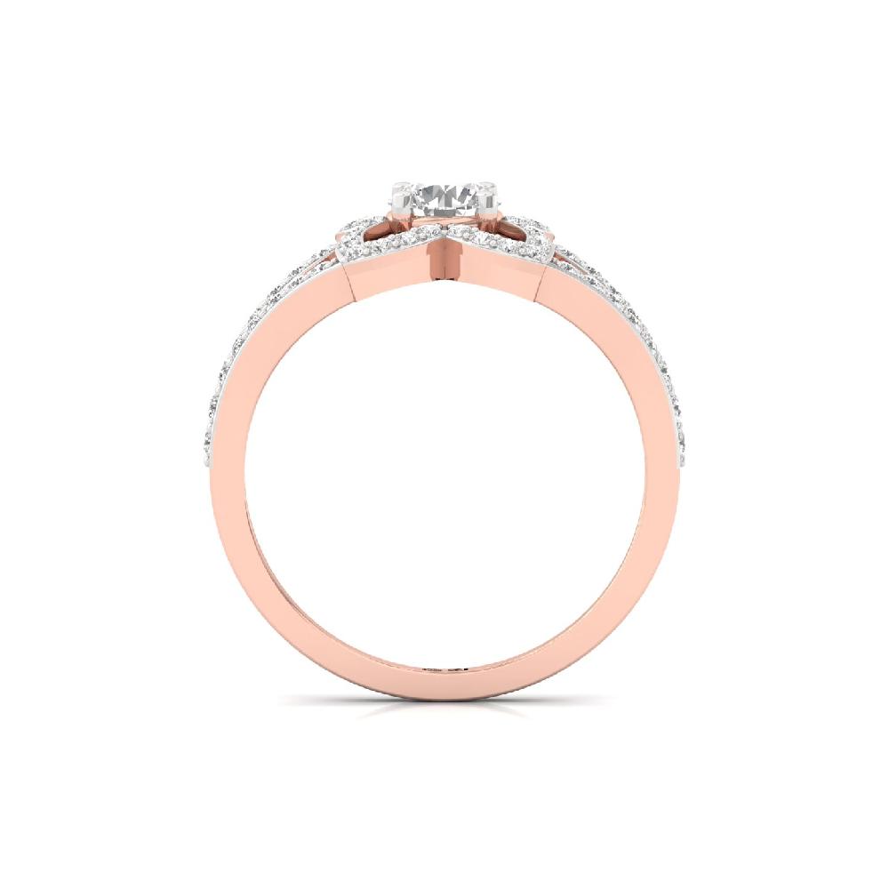 0.520 Ct Round Cut Floral Majesty Designer CVD lab grown Diamond Ring