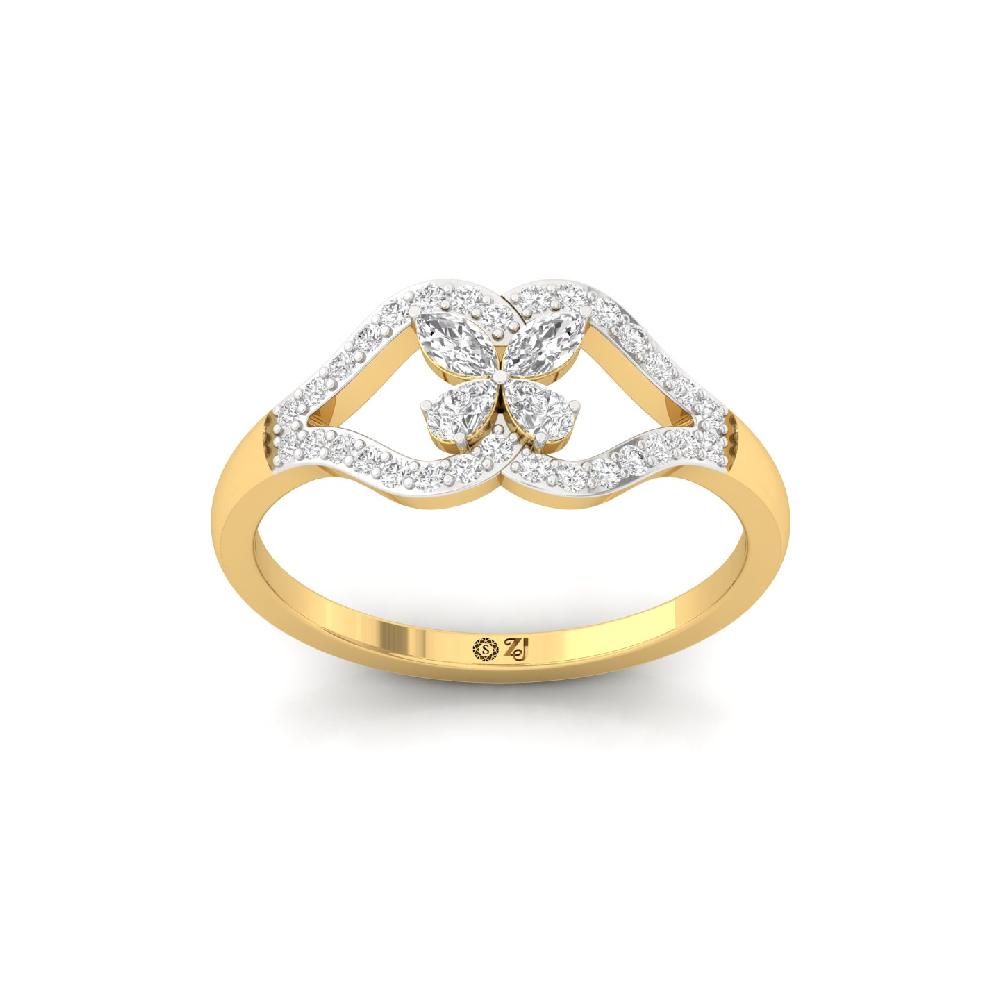 0.47 CT Pear & Marquise Cut Lab Grown Diamond Ring