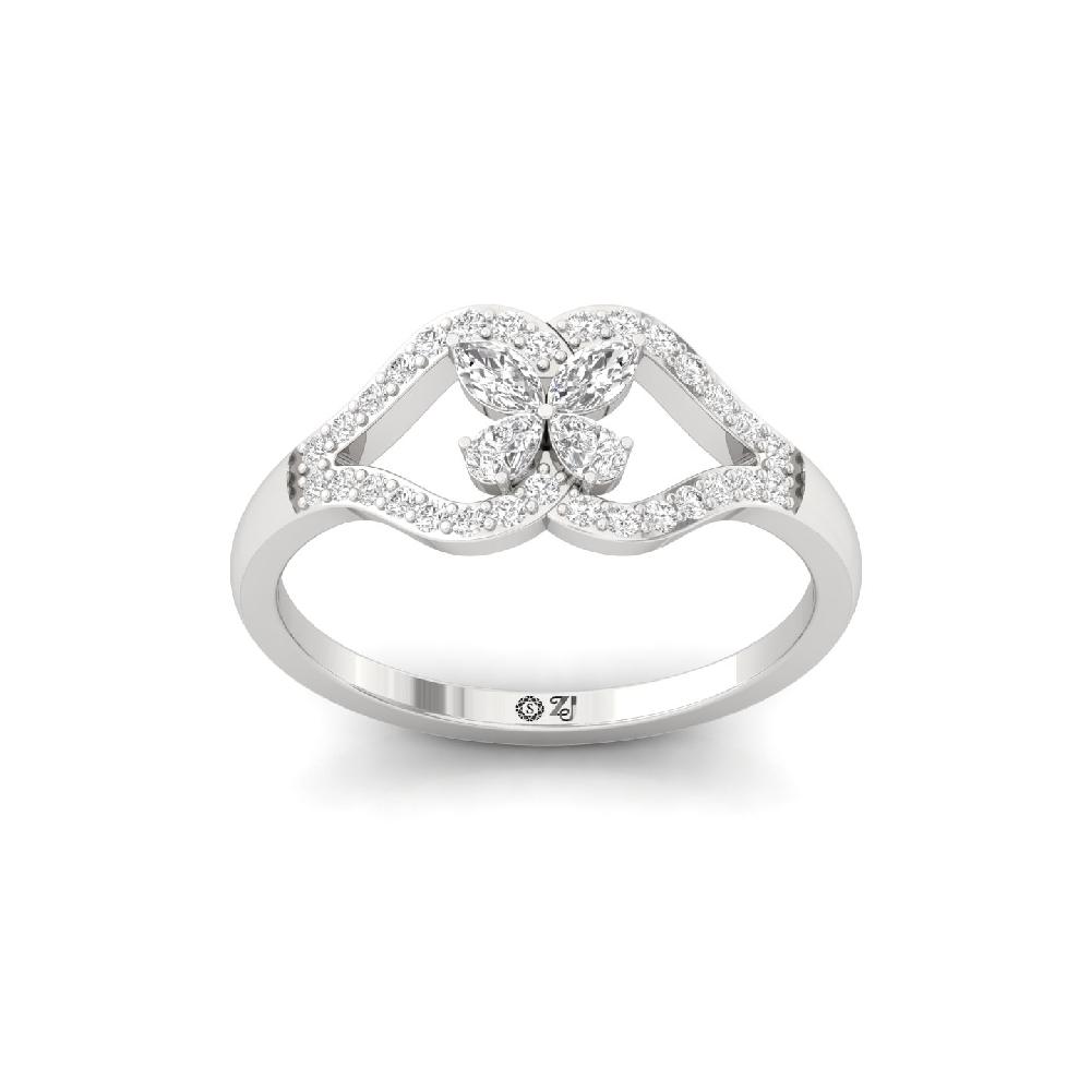 0.47 CT Pear & Marquise Cut Lab Grown Diamond Ring