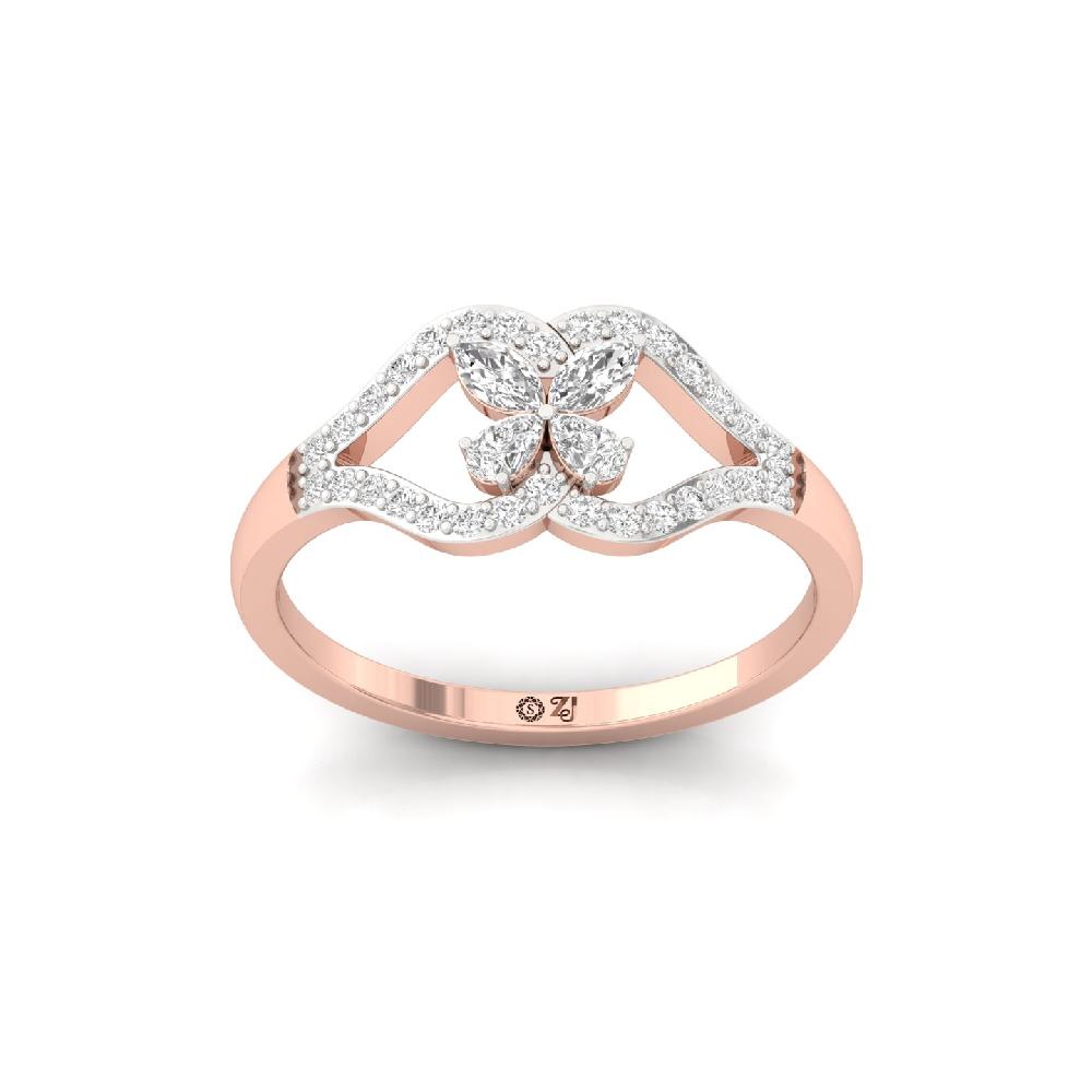 0.47 CT Pear & Marquise Cut Lab Grown Diamond Ring