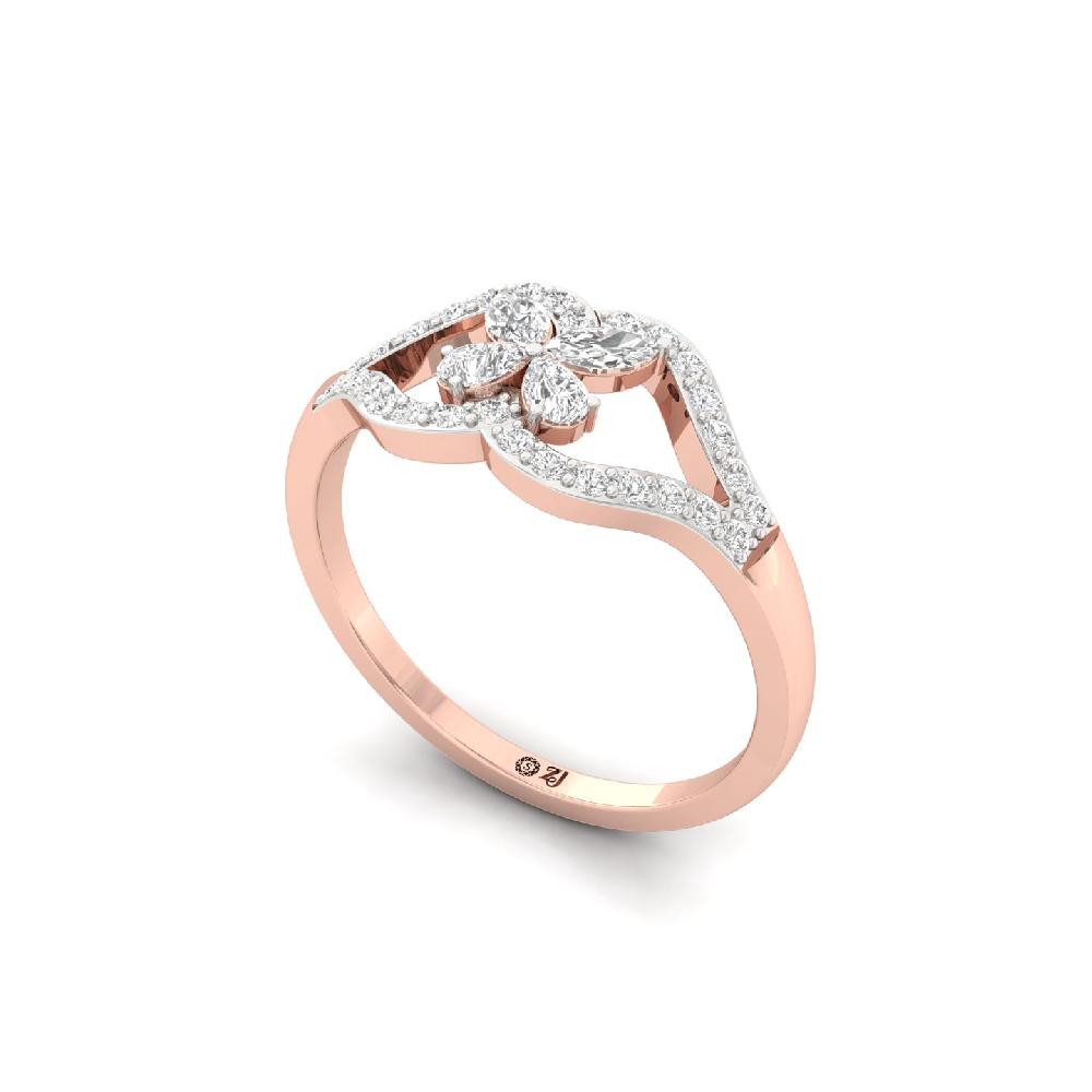 0.47 CT Pear & Marquise Cut Lab Grown Diamond Ring