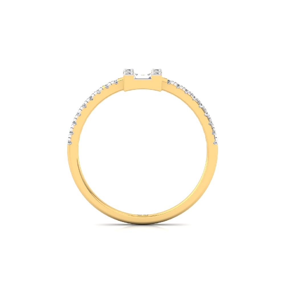 0.36 CT Vertical Baguette Cluster Lab Grown Diamond Ring for Women in Silver