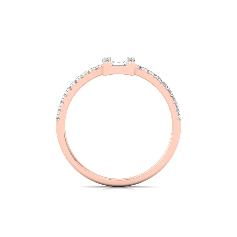 0.36 CT Vertical Baguette Cluster Lab Grown Diamond Ring for Women in Silver