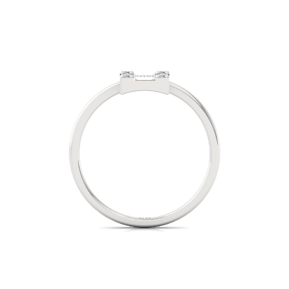Classic 0.29 CT Square Cluster CVD Diamond Ring for Women