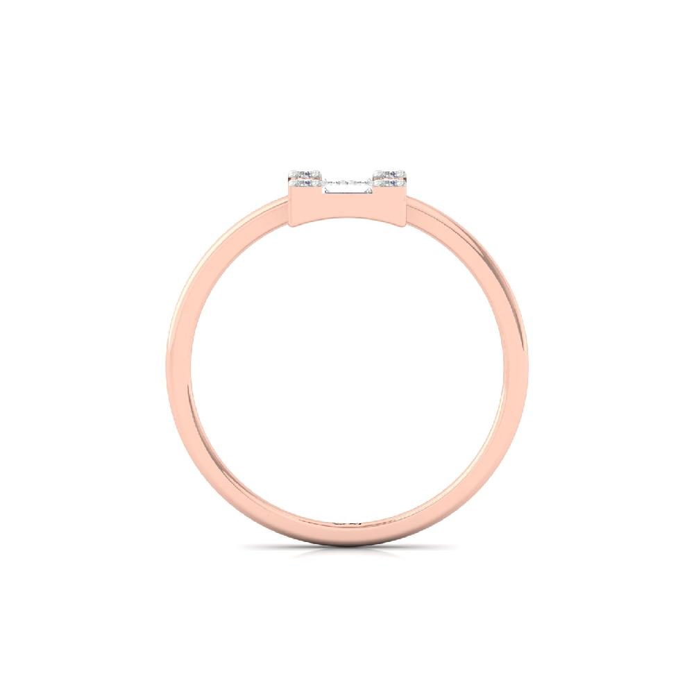 Classic 0.29 CT Square Cluster CVD Diamond Ring for Women