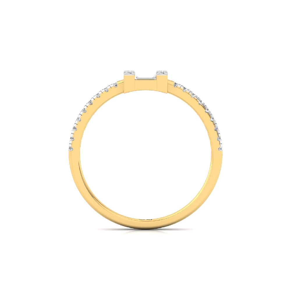 Graceful 0.29 CT Center Cluster Baguette Lab Grown Diamond Ring