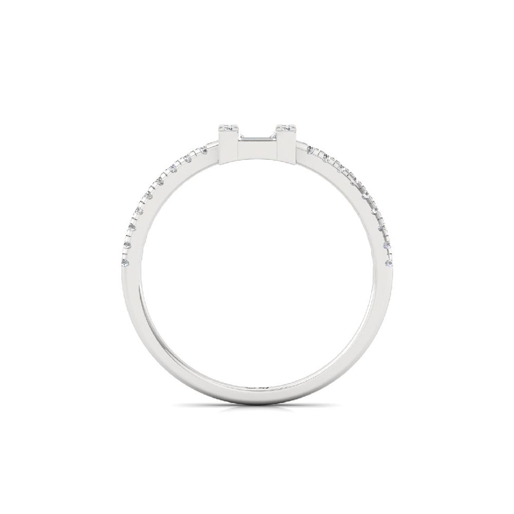 Graceful 0.29 CT Center Cluster Baguette Lab Grown Diamond Ring