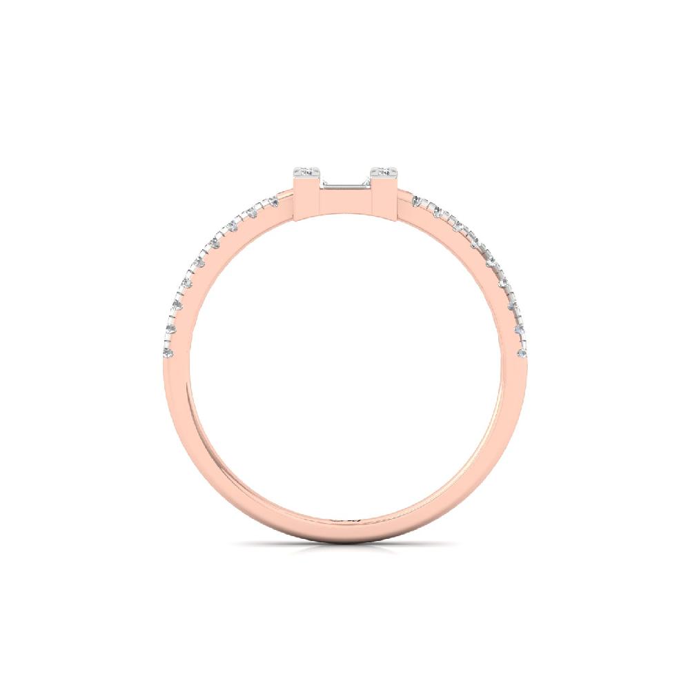 Graceful 0.29 CT Center Cluster Baguette Lab Grown Diamond Ring