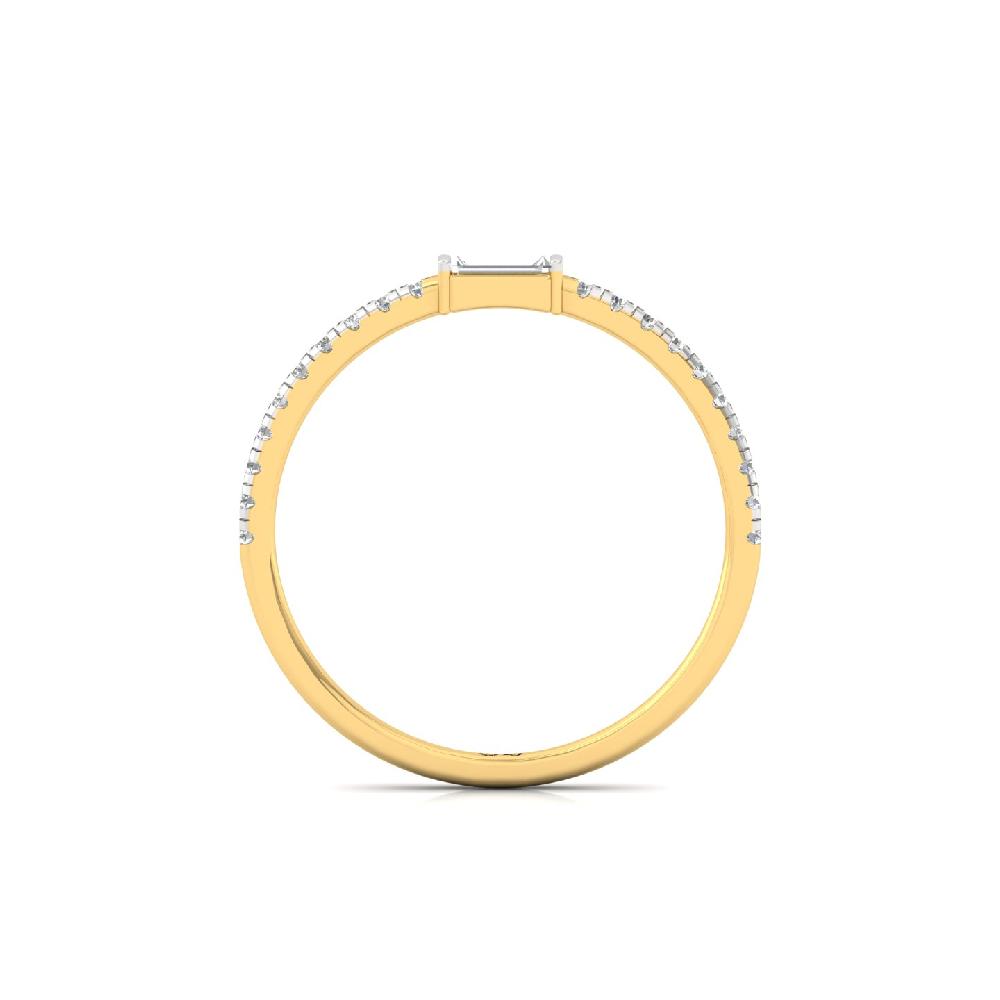 Baguette Centered CVD lab Grown Diamond Band for Women