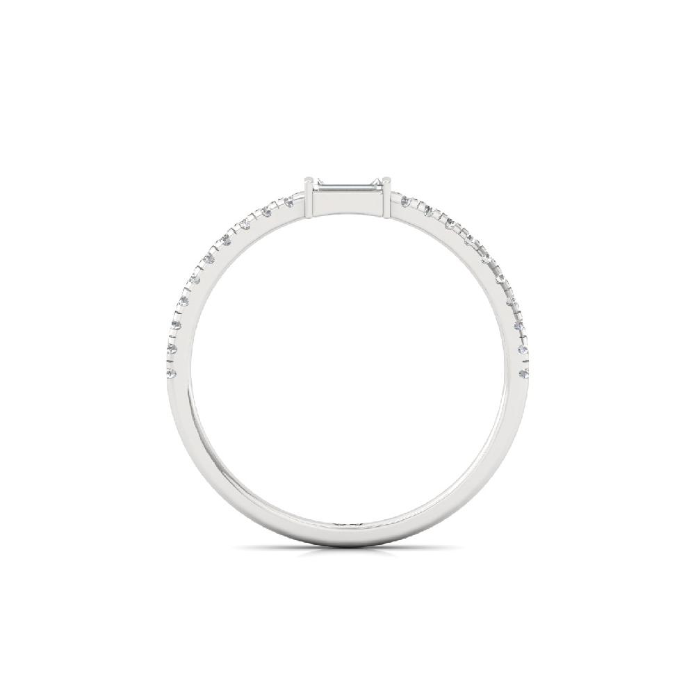 Baguette Centered CVD lab Grown Diamond Band for Women