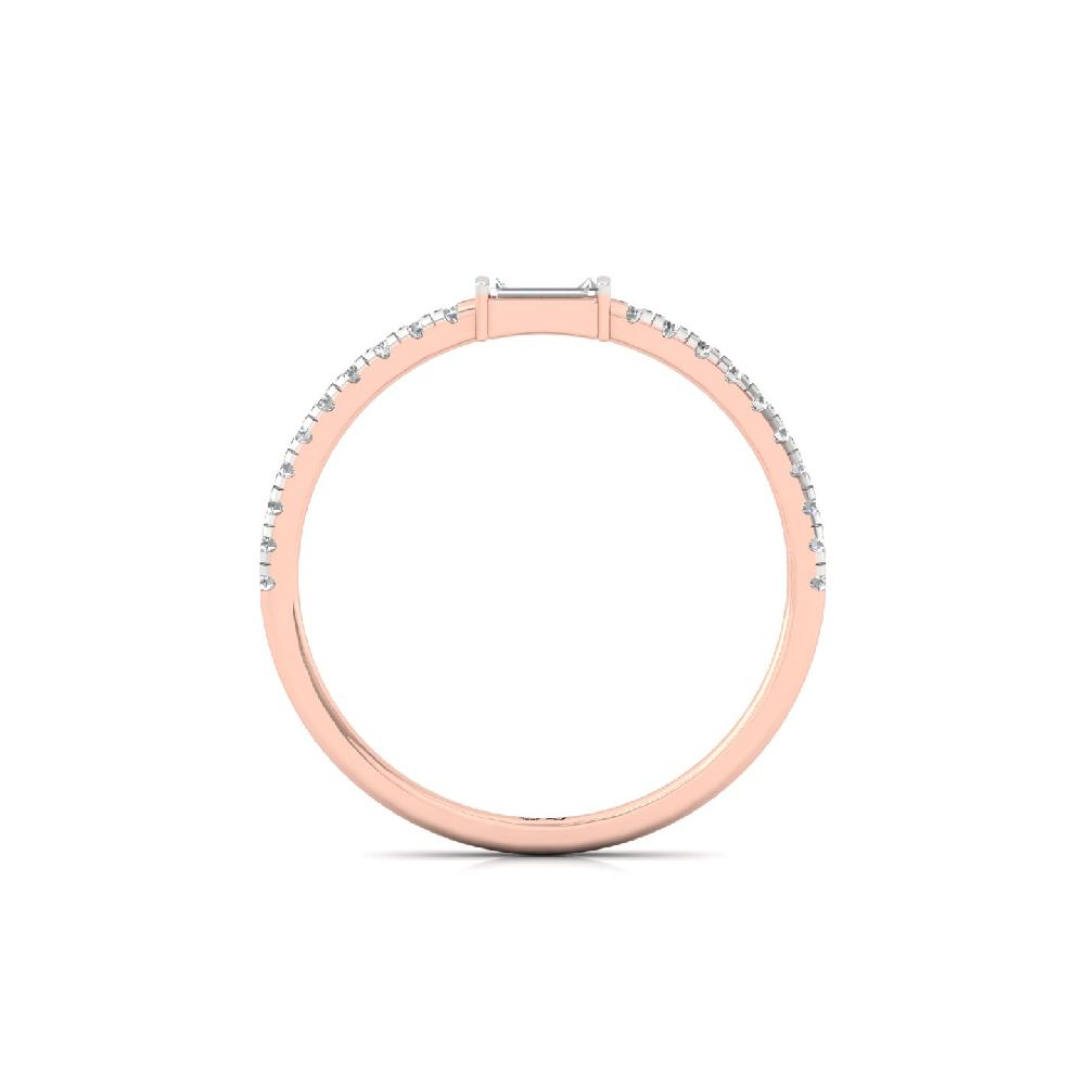 Baguette Centered CVD lab Grown Diamond Band for Women
