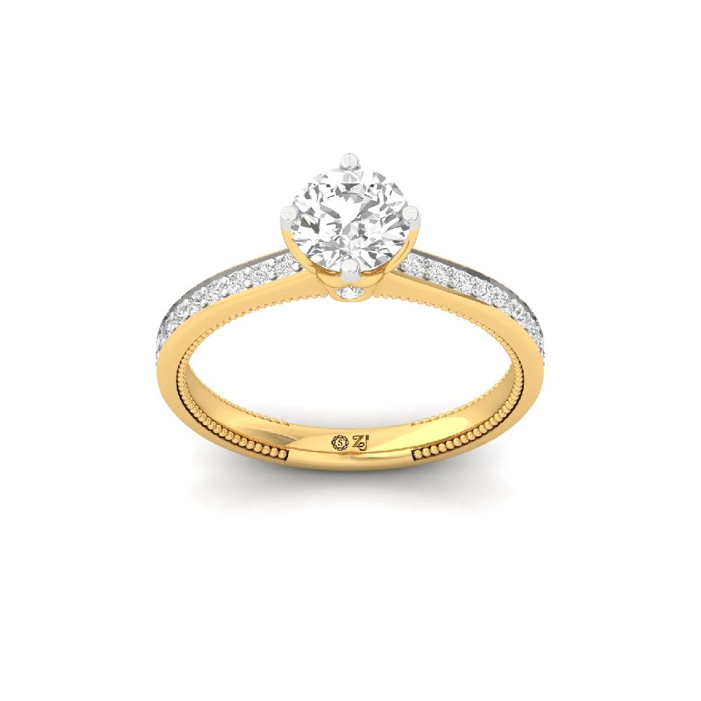 1.05 CT Round Solitaire CVD lab Grown Diamond Ring