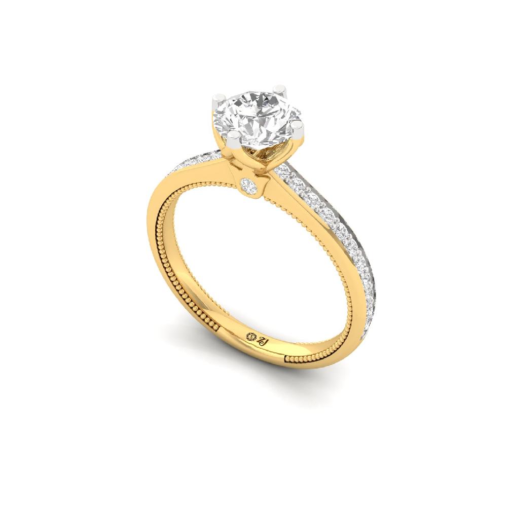 1.05 CT Round Solitaire CVD lab Grown Diamond Ring
