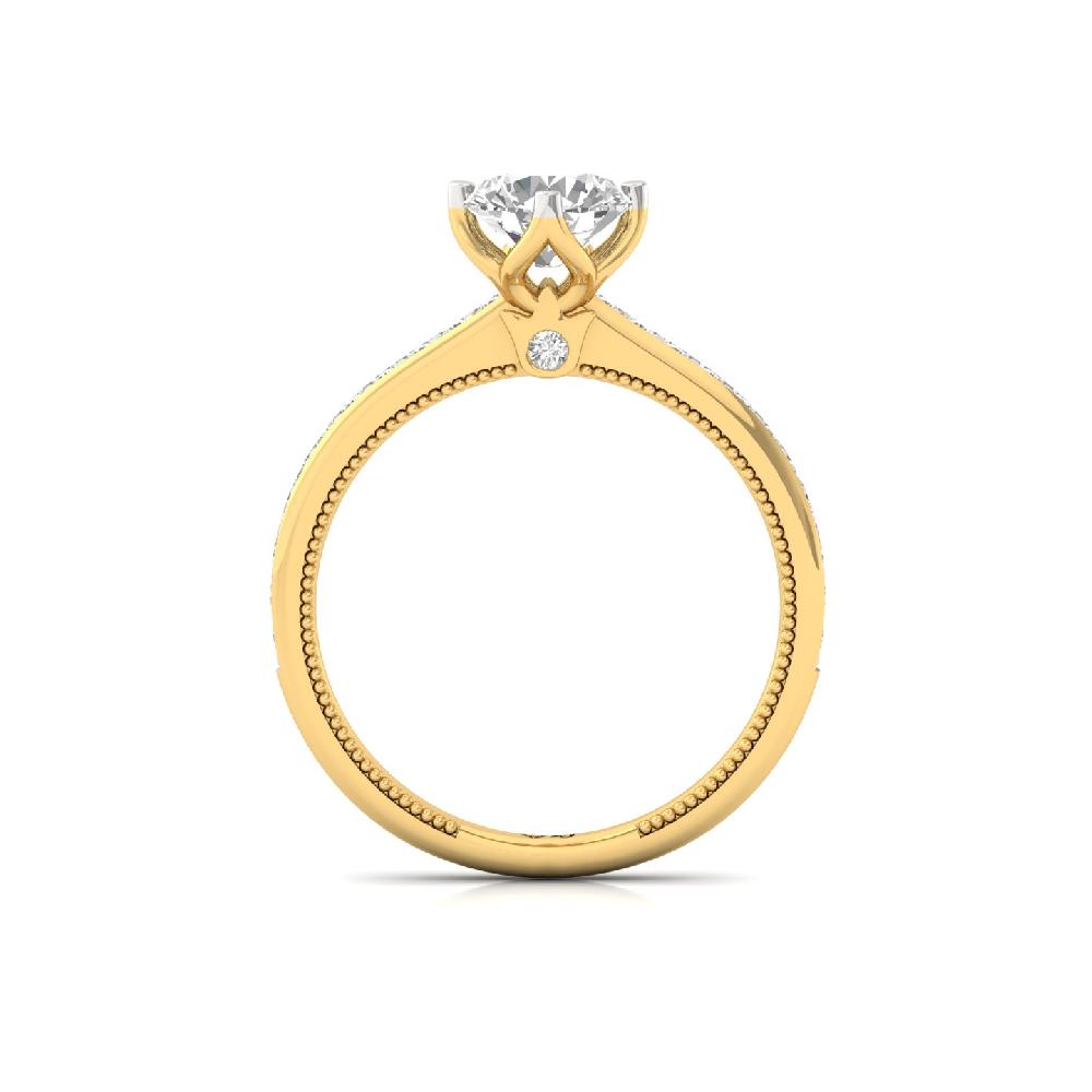 1.05 CT Round Solitaire CVD lab Grown Diamond Ring