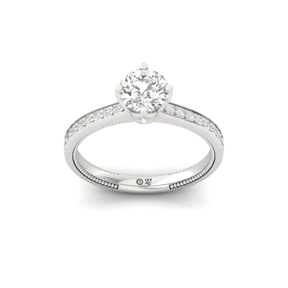 1.05 CT Round Solitaire CVD lab Grown Diamond Ring