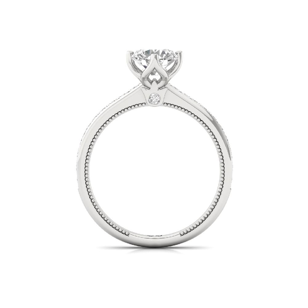 1.05 CT Round Solitaire CVD lab Grown Diamond Ring