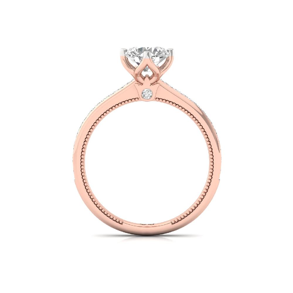 1.05 CT Round Solitaire CVD lab Grown Diamond Ring