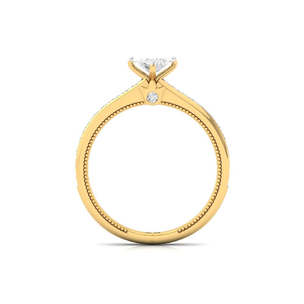 Celestial Trillion 0.50 CT Solitaire CVD Lab Grown Diamond Engagement Ring 
