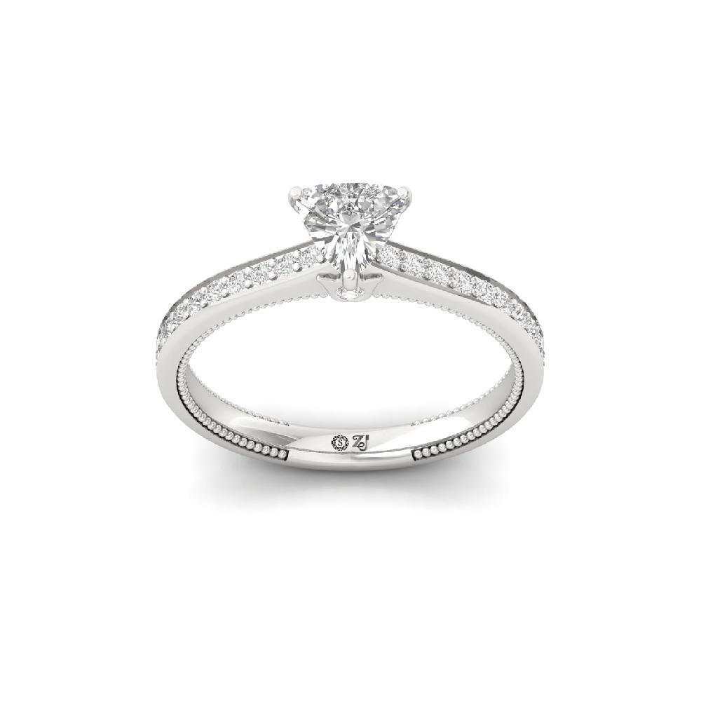 Celestial Trillion 0.50 CT Solitaire CVD Lab Grown Diamond Engagement Ring 