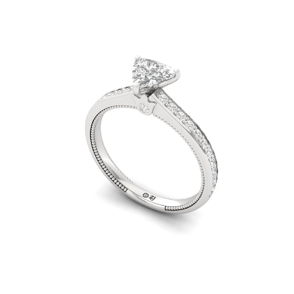 Celestial Trillion 0.50 CT Solitaire CVD Lab Grown Diamond Engagement Ring 