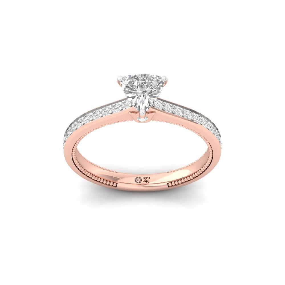 Celestial Trillion 0.50 CT Solitaire CVD Lab Grown Diamond Engagement Ring 