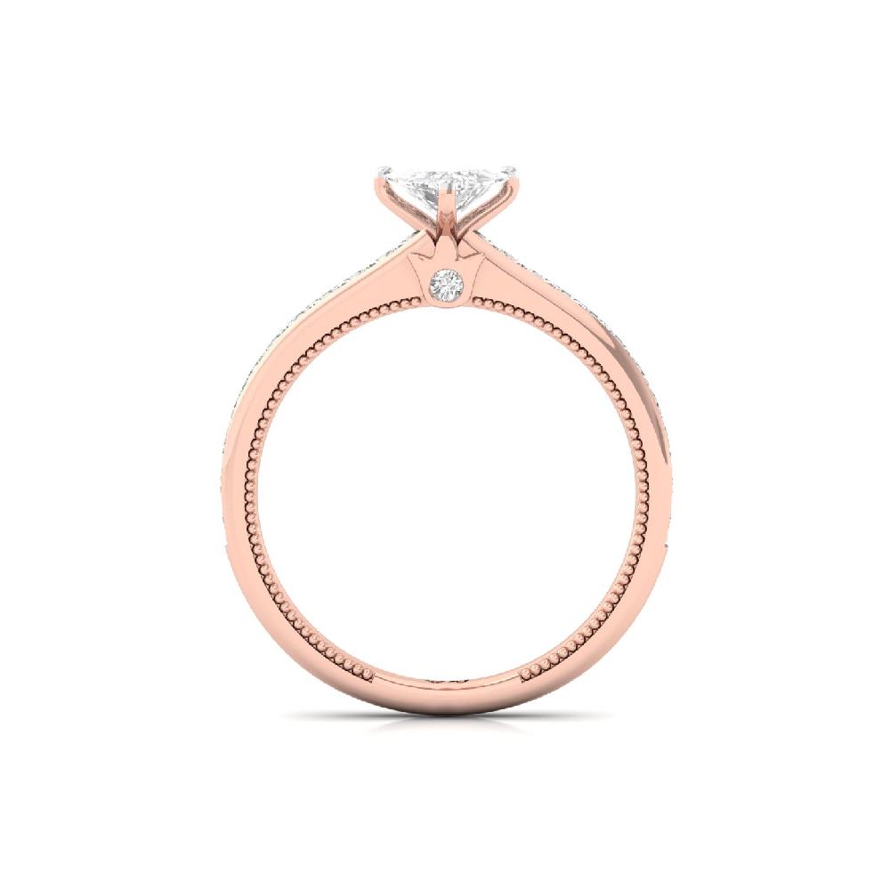 Celestial Trillion 0.50 CT Solitaire CVD Lab Grown Diamond Engagement Ring 