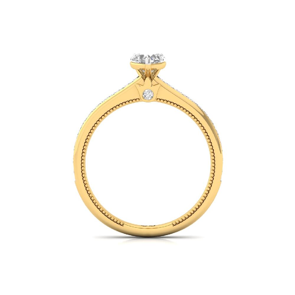 Lover?s Embrace 0.44 CT Heart Cut Solitaire CVD Lab Grown  Diamond Ring
