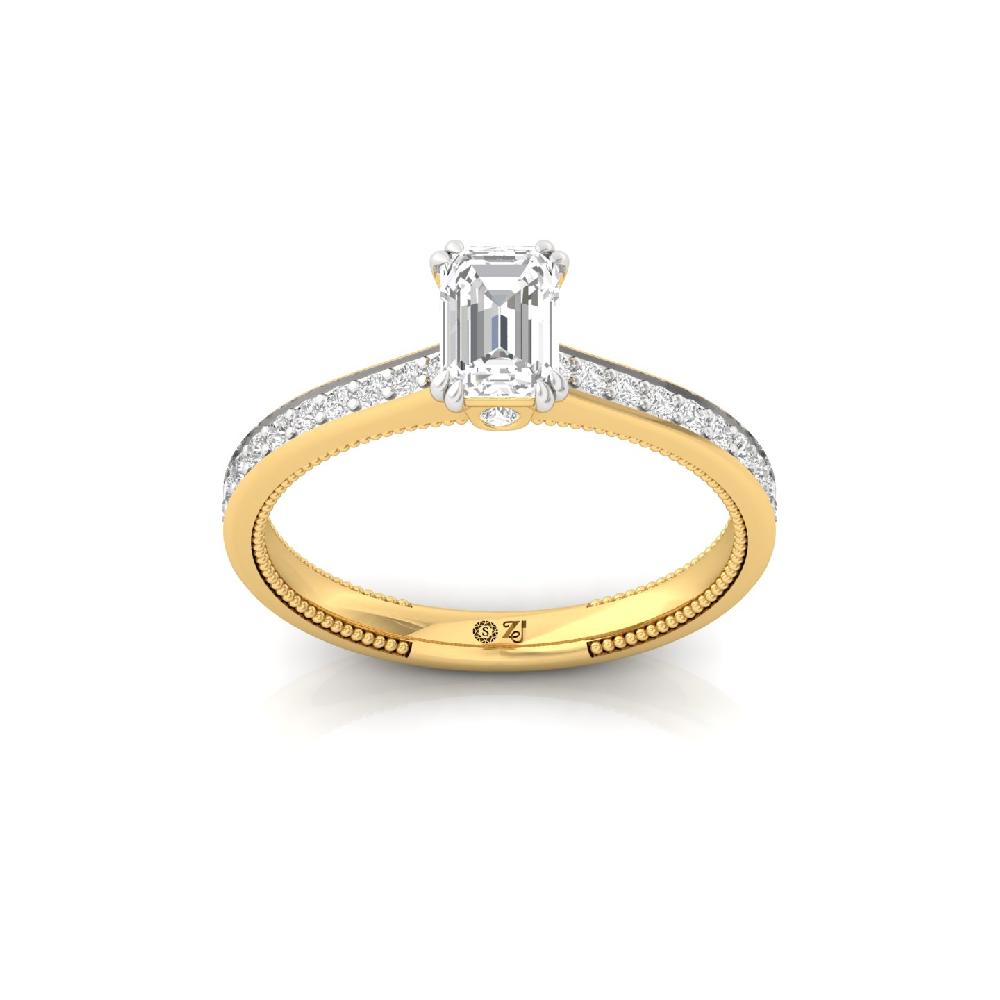 Timeless Grace 0.73Ct Emerald Cut CVD Lab Grown Diamond Ring