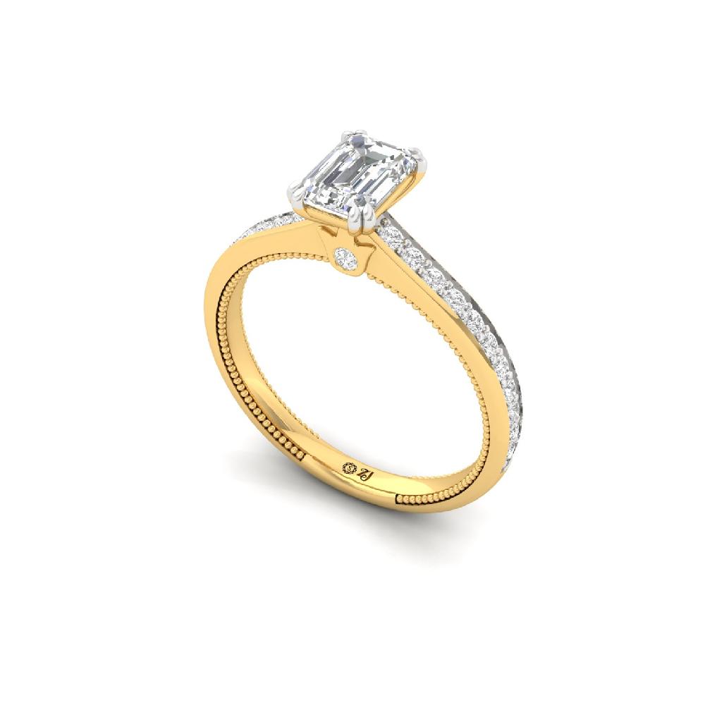 Timeless Grace 0.73Ct Emerald Cut CVD Lab Grown Diamond Ring