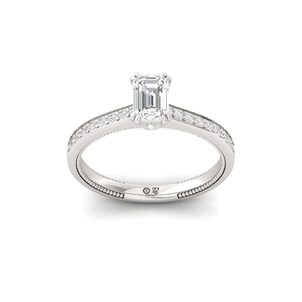 Timeless Grace 0.73Ct Emerald Cut CVD Lab Grown Diamond Ring