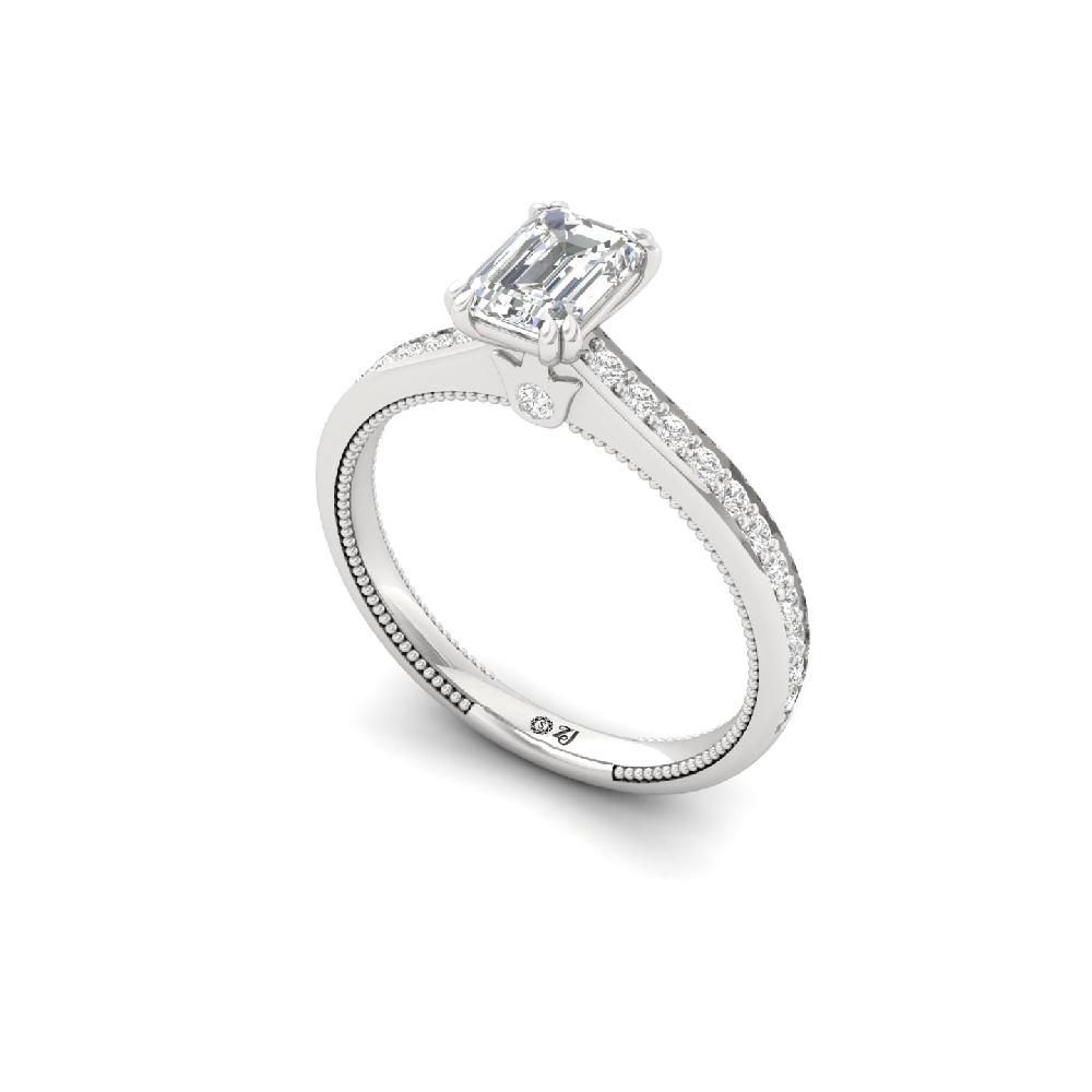 Timeless Grace 0.73Ct Emerald Cut CVD Lab Grown Diamond Ring
