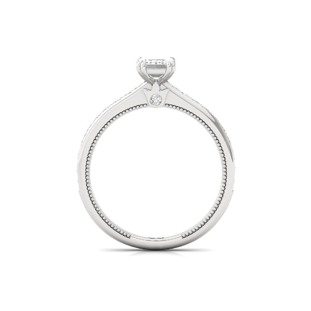 Timeless Grace 0.73Ct Emerald Cut CVD Lab Grown Diamond Ring