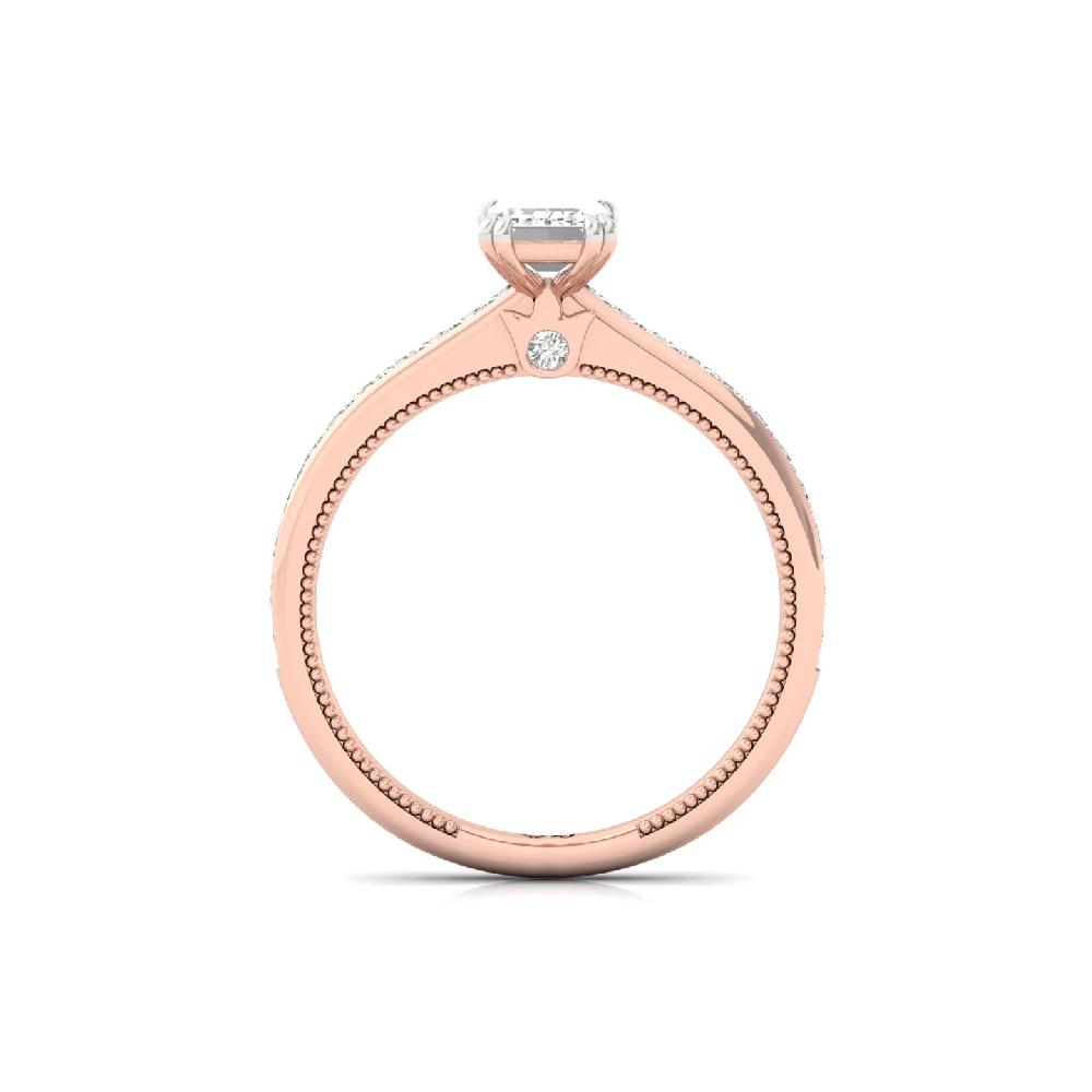 Timeless Grace 0.73Ct Emerald Cut CVD Lab Grown Diamond Ring