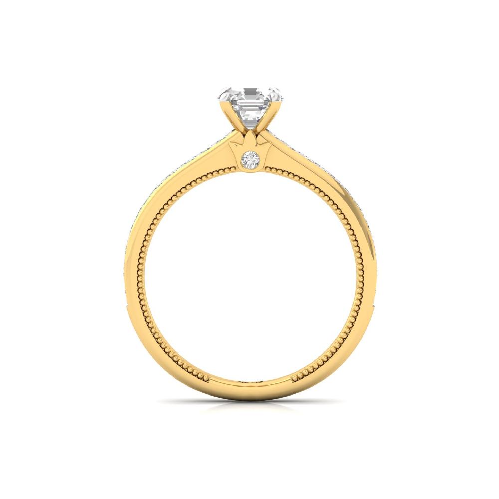 0.92 CT Octagon Cut CVD Lab Grown Diamond Ring 