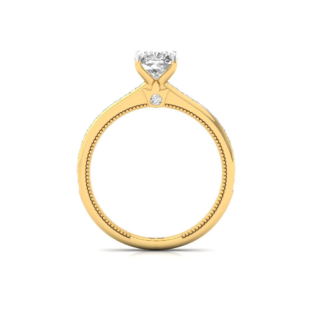 Royal Radiance 1.12 CT Cushion Cut CVD Diamond Ring