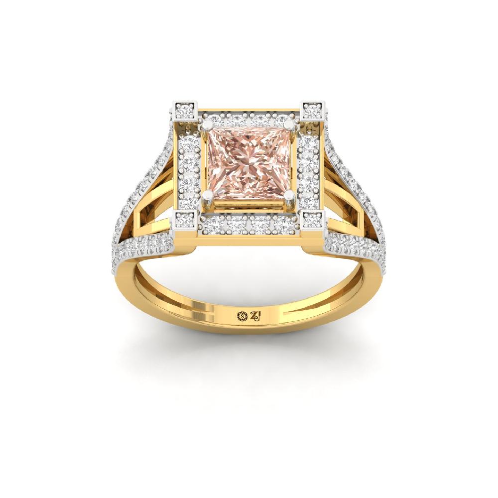 Princess Radiance Pink Lab Grown Diamond Ring