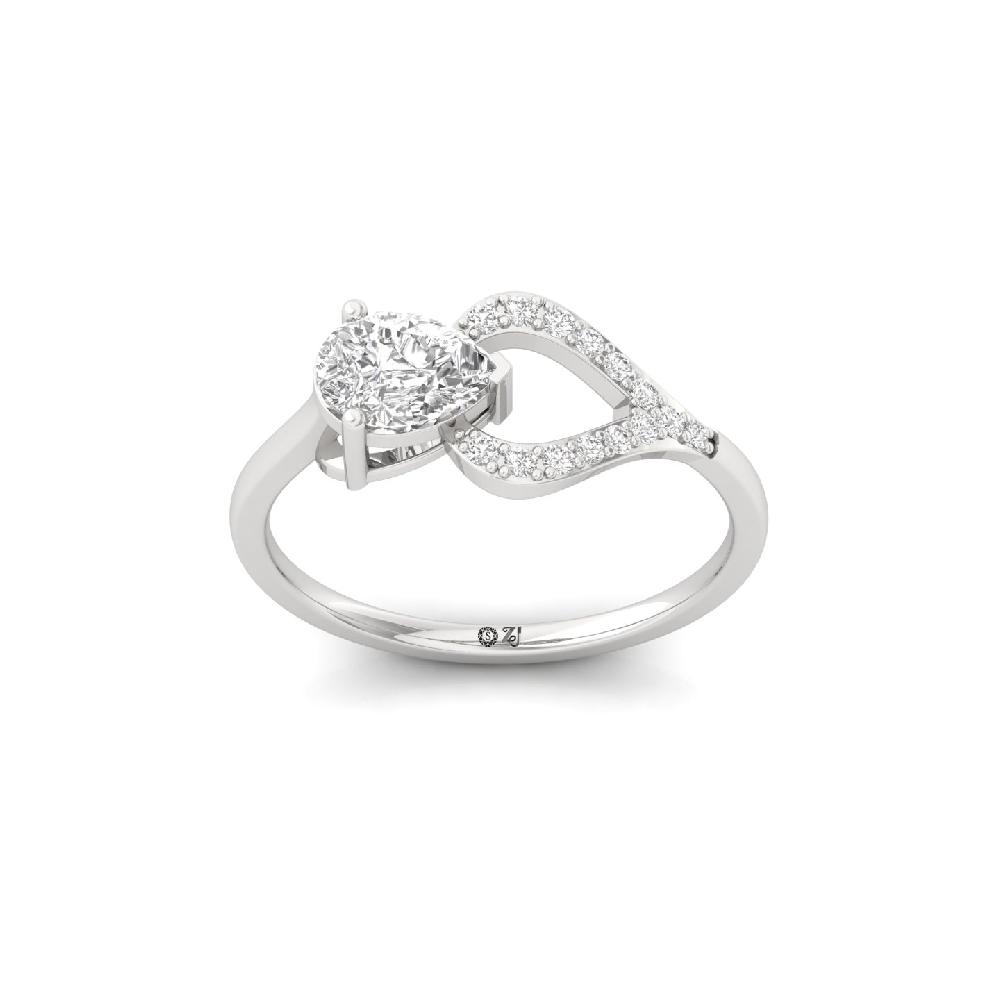 Teardrop Embrace Lab Grown Diamond Ring