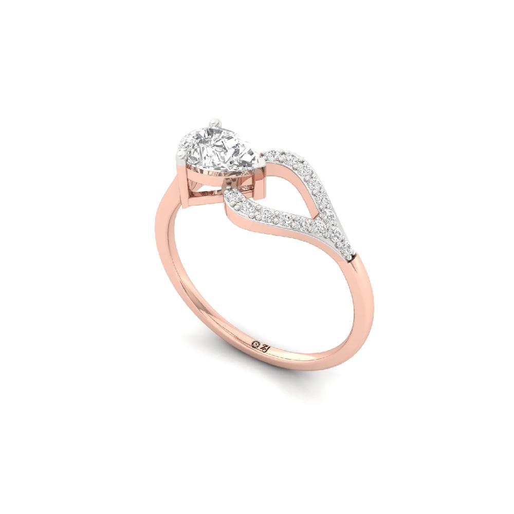 Teardrop Embrace Lab Grown Diamond Ring