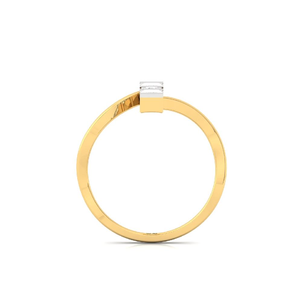 Twisted Emerald-Cut Lab Grown Diamond Designer Ring