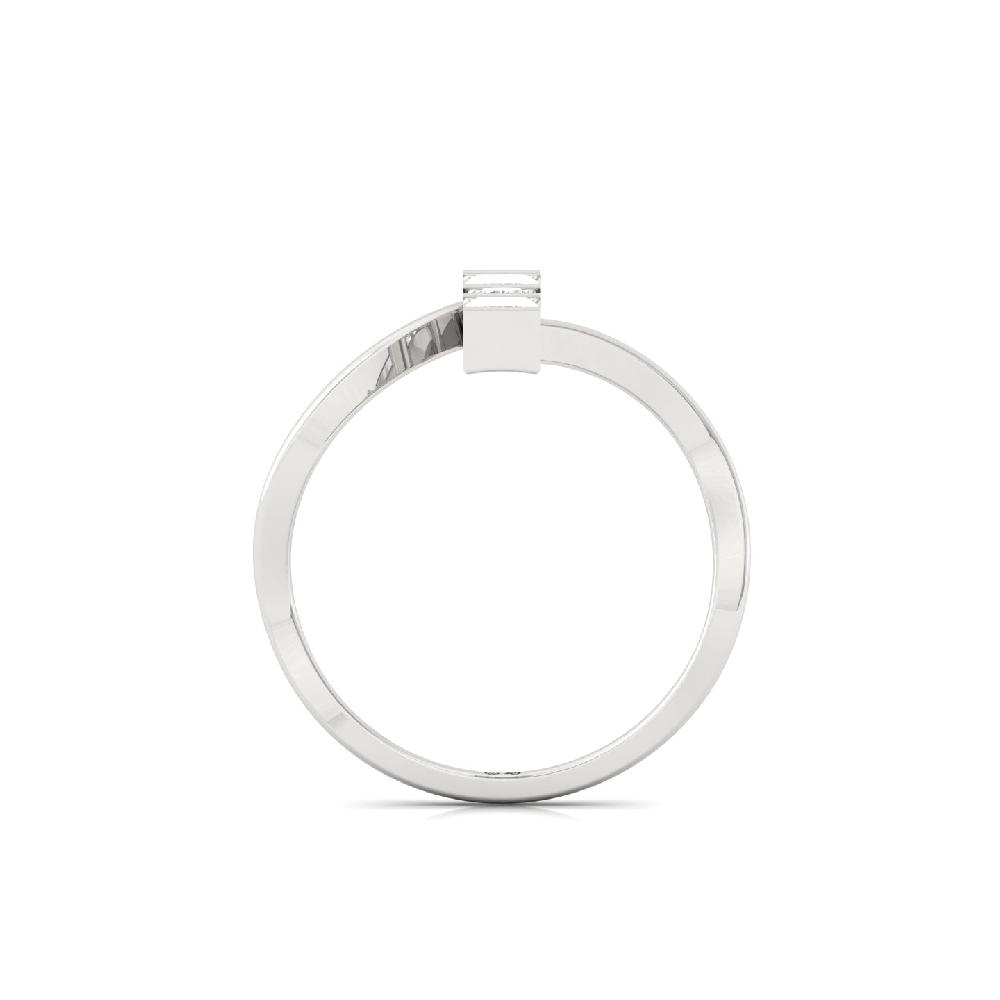 Twisted Emerald-Cut Lab Grown Diamond Designer Ring