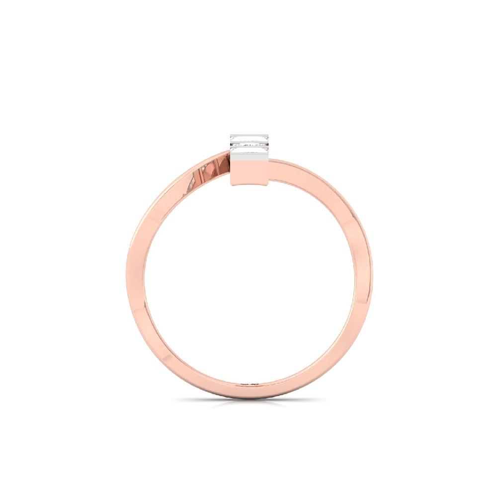 Twisted Emerald-Cut Lab Grown Diamond Designer Ring