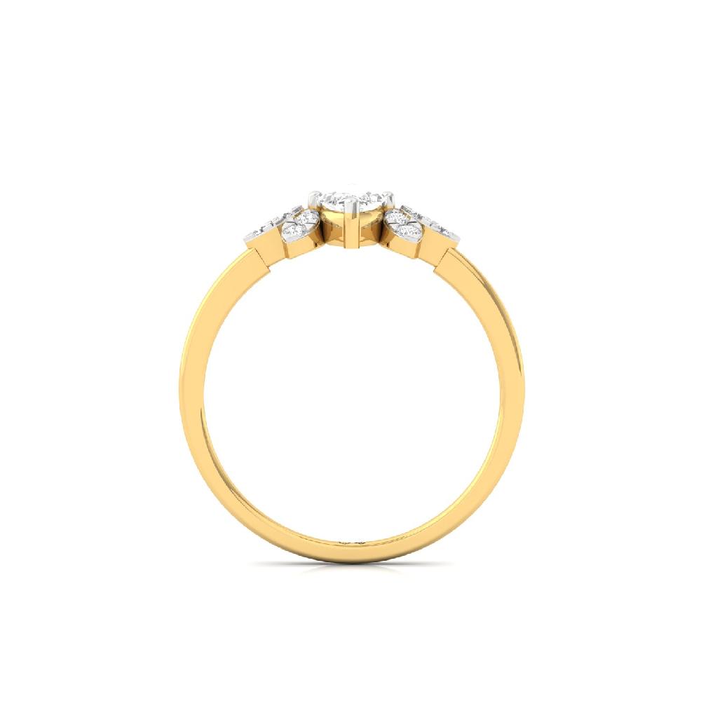 Marquise Cut Cluster CVD Diamond Ring